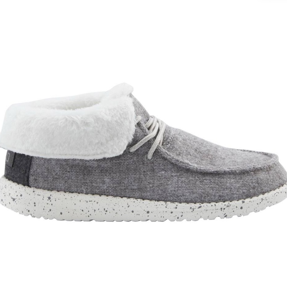 Hey Dude Gray and White Loafers “Britt”